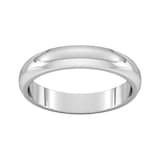 Goldsmiths 4mm D Shape Heavy Wedding Ring In Platinum - Ring Size Q