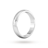 Goldsmiths 4mm D Shape Heavy Wedding Ring In Platinum