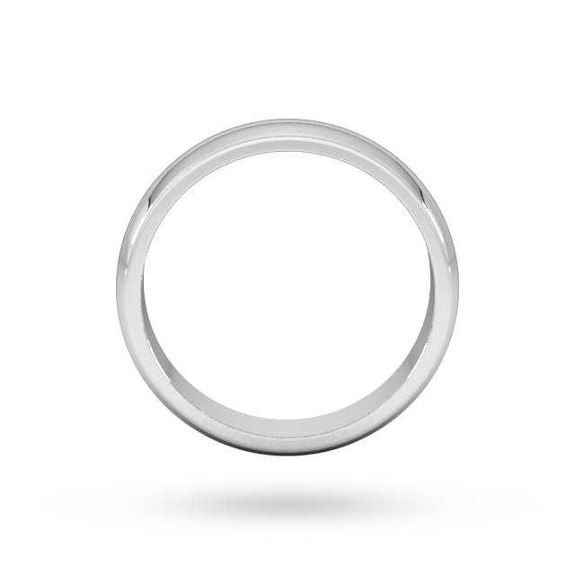 Goldsmiths 4mm D Shape Heavy Wedding Ring In Platinum - Ring Size Q