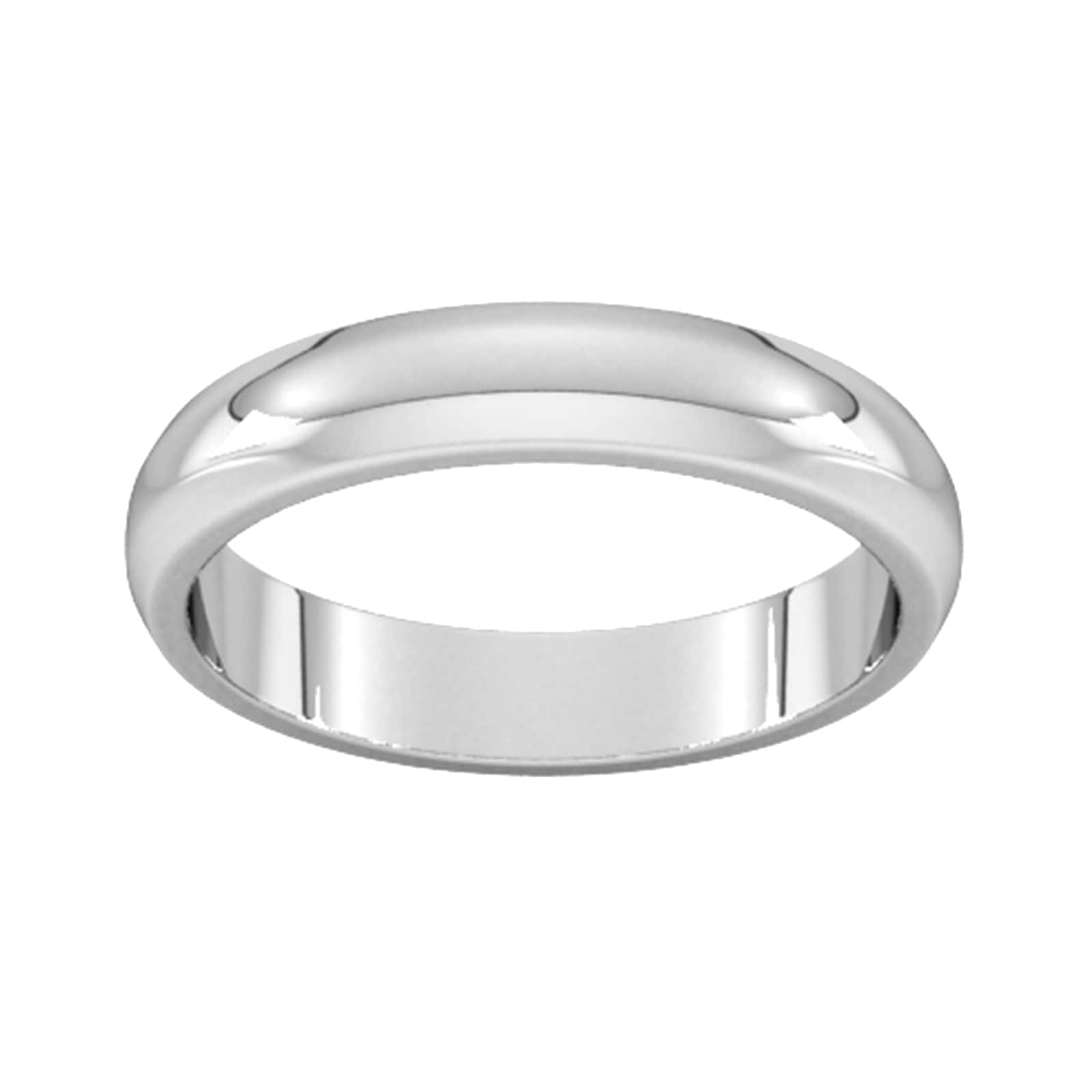 4mm D Shape Heavy Wedding Ring In Sterling Silver - Ring Size G
