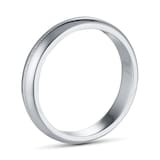 Goldsmiths 4mm D Shape Heavy Milgrain Centre Wedding Ring In 9 Carat White Gold