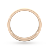 Goldsmiths 4mm D Shape Heavy Diagonal Matt Finish Wedding Ring In 9 Carat Rose Gold - Ring Size K