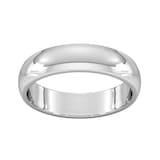 Goldsmiths 5mm D Shape Heavy Wedding Ring In 9 Carat White Gold - Ring Size L