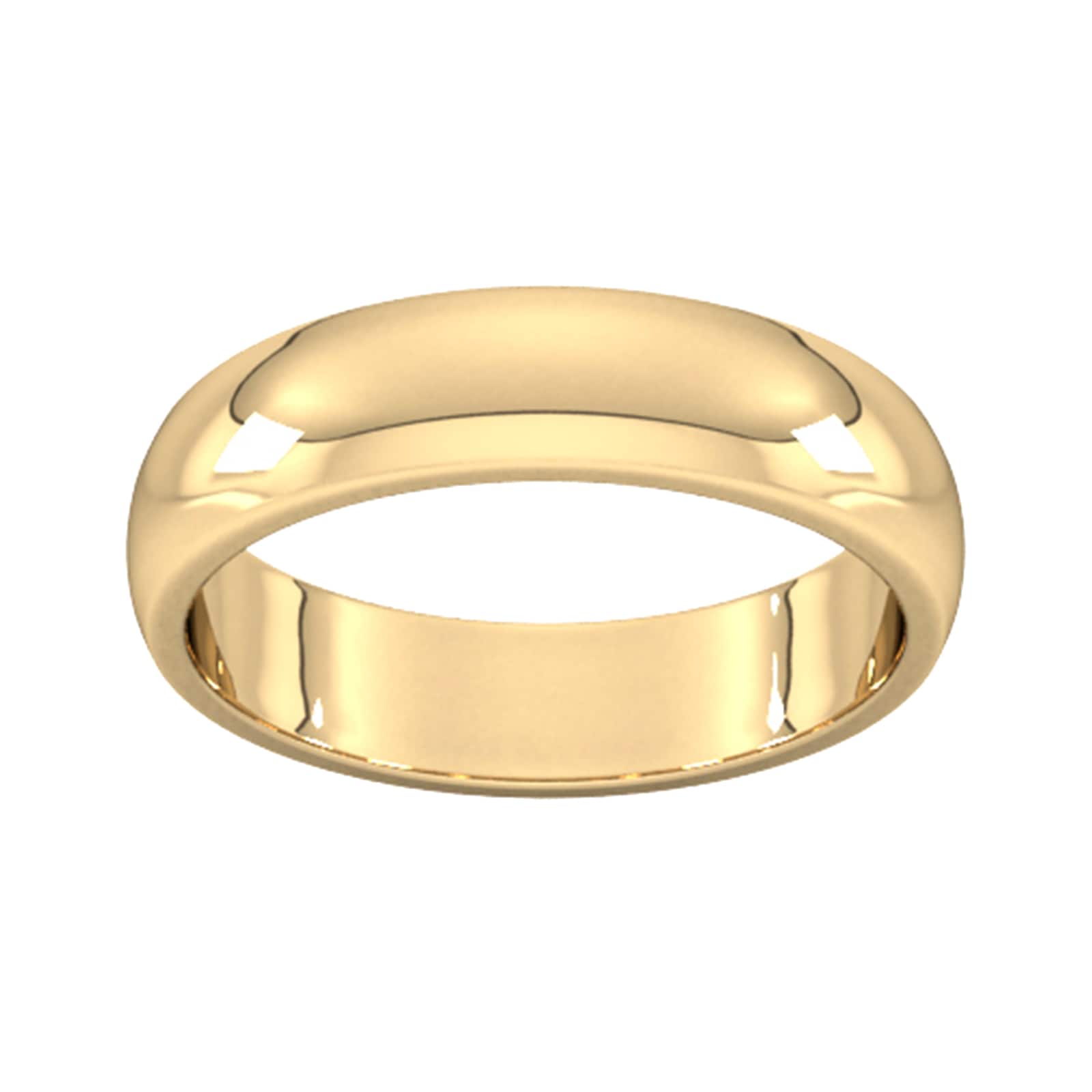 Goldsmiths 5mm D Shape Heavy Wedding Ring In 9 Carat Yellow Gold