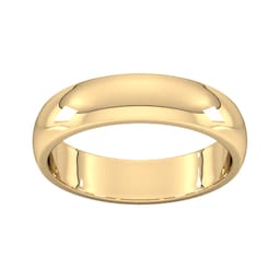 08307988 - 5mm D Shape Heavy Wedding Ring In 9 Carat Yellow Gold