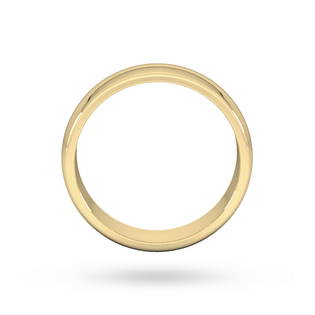 Goldsmiths 5mm D Shape Heavy Wedding Ring In 9 Carat Yellow Gold