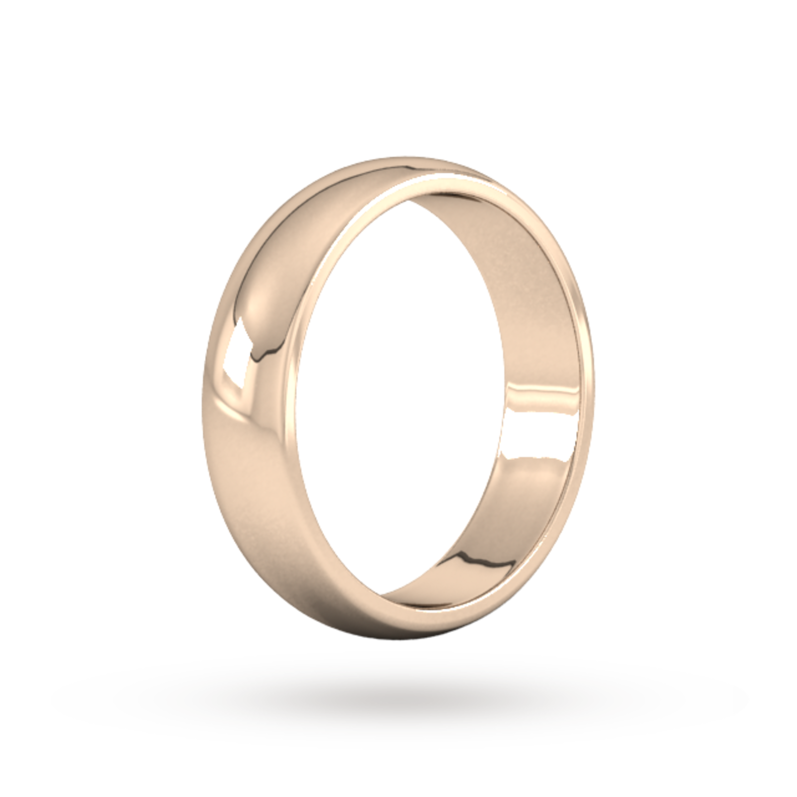 Goldsmiths 5mm D Shape Heavy Wedding Ring In 9 Carat Rose Gold Ring