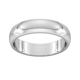 Goldsmiths 5mm D Shape Heavy Wedding Ring In 18 Carat White Gold