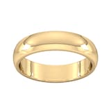 Goldsmiths 5mm D Shape Heavy Wedding Ring In 18 Carat Yellow Gold