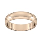 Goldsmiths 5mm D Shape Heavy Wedding Ring In 18 Carat Rose Gold