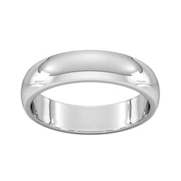08307994 - 5mm D Shape Heavy Wedding Ring In Platinum