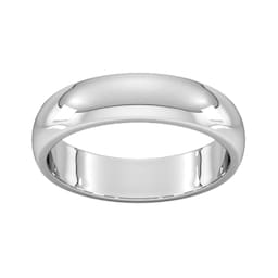 08307995 - 5mm D Shape Heavy Wedding Ring In Sterling Silver