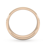 Goldsmiths 5mm D Shape Heavy Matt Centre With Grooves Wedding Ring In 9 Carat Rose Gold