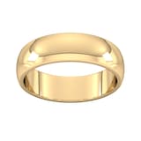 Goldsmiths 6mm D Shape Heavy Wedding Ring In 9 Carat Yellow Gold - Ring Size N