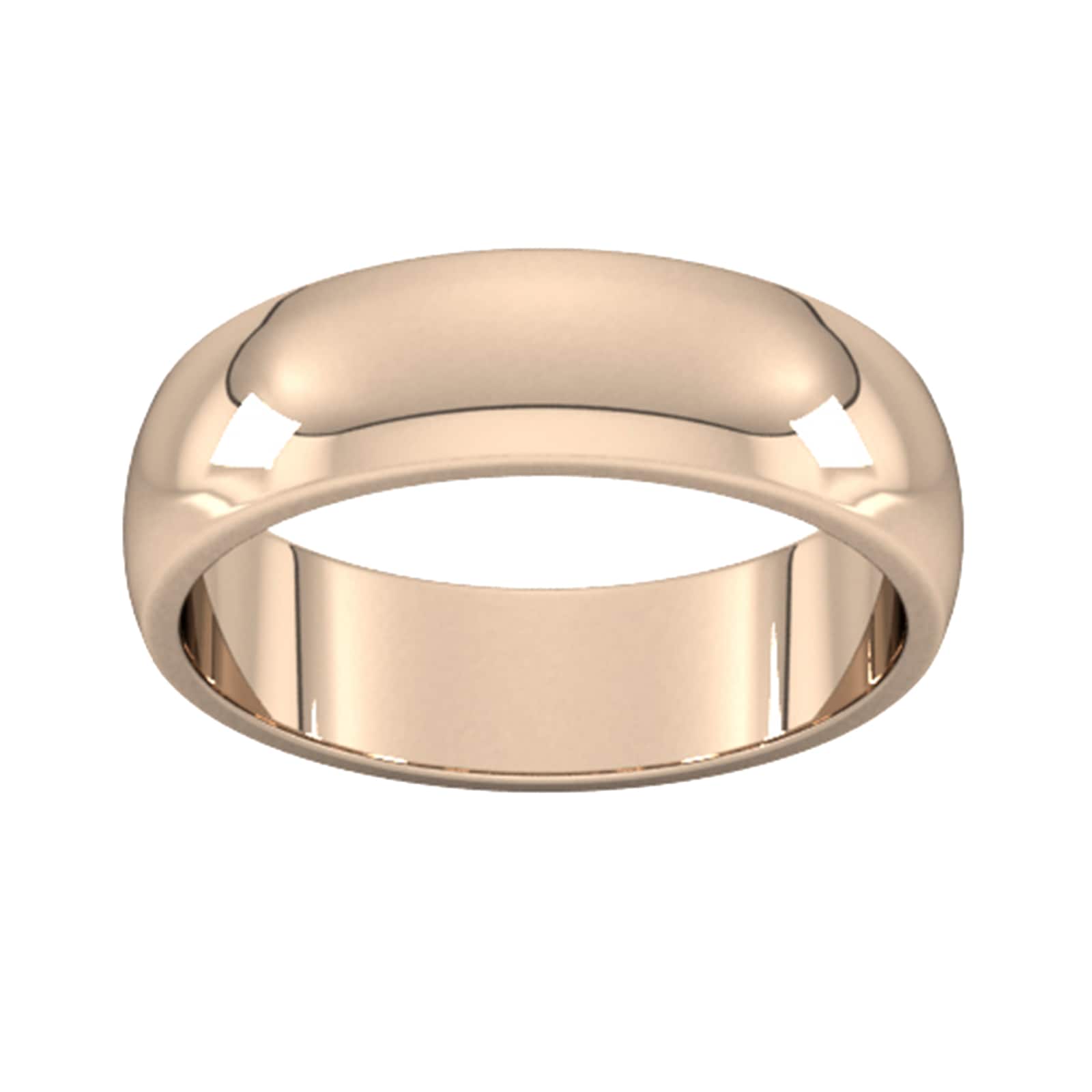 Goldsmiths 6mm D Shape Heavy Wedding Ring In 9 Carat Rose Gold