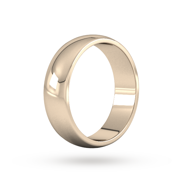 Goldsmiths 6mm D Shape Heavy Wedding Ring In 9 Carat Rose Gold