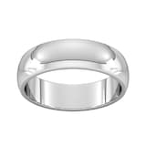 Goldsmiths 6mm D Shape Heavy Wedding Ring In 18 Carat White Gold