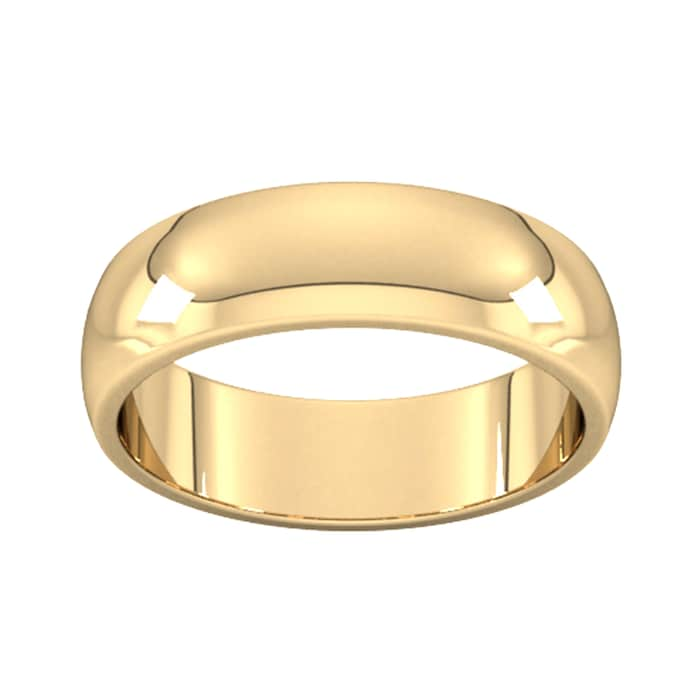 Goldsmiths 6mm D Shape Heavy Wedding Ring In 18 Carat Yellow Gold