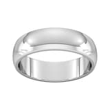 Goldsmiths 6mm D Shape Heavy Wedding Ring In Platinum