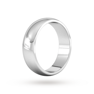 Goldsmiths 6mm D Shape Heavy Wedding Ring In Platinum