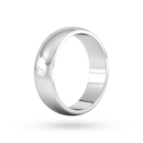 Goldsmiths 6mm D Shape Heavy Wedding Ring In Platinum - Ring Size P