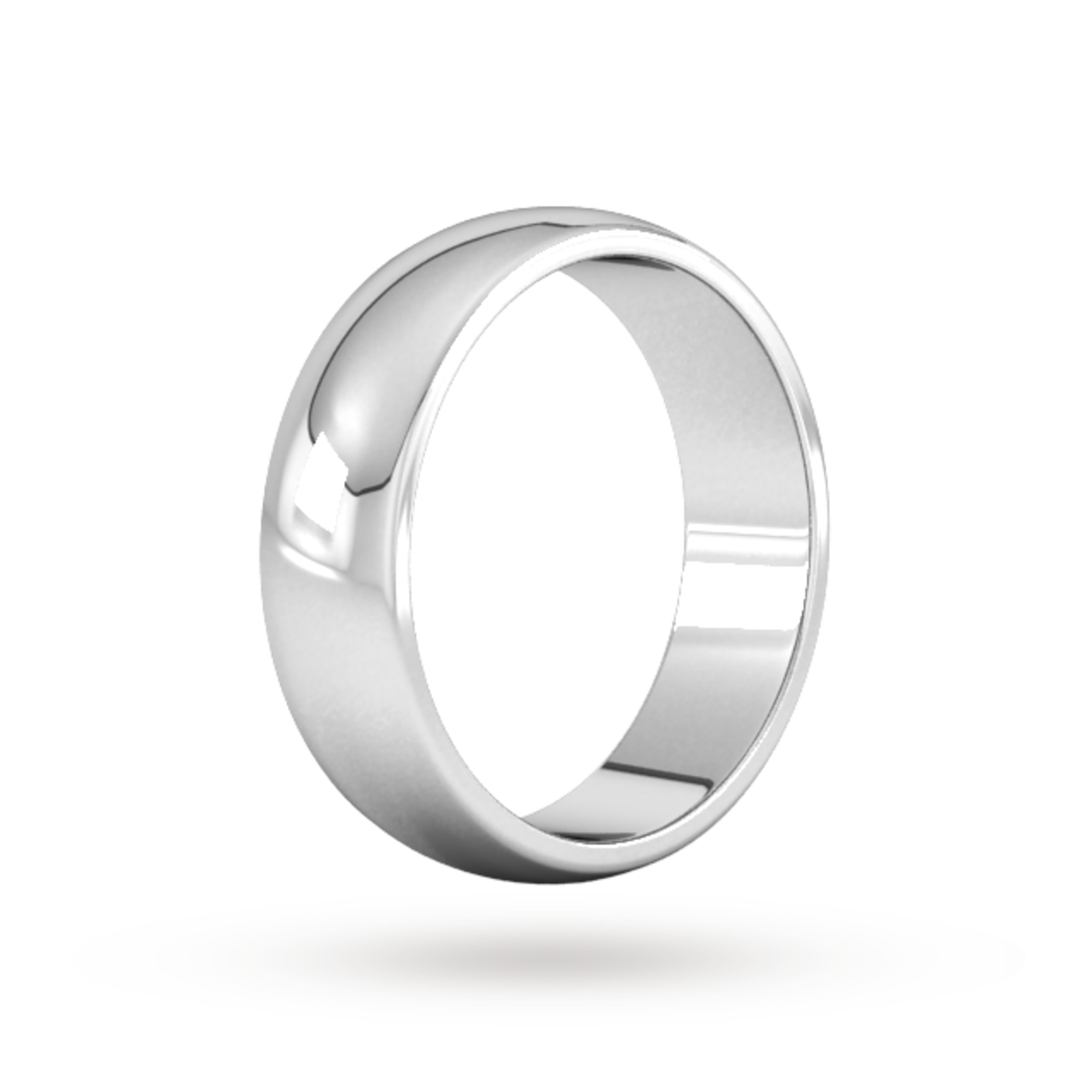 Goldsmiths 6mm D Shape Heavy Wedding Ring In Platinum GSDM 6MM Goldsmiths