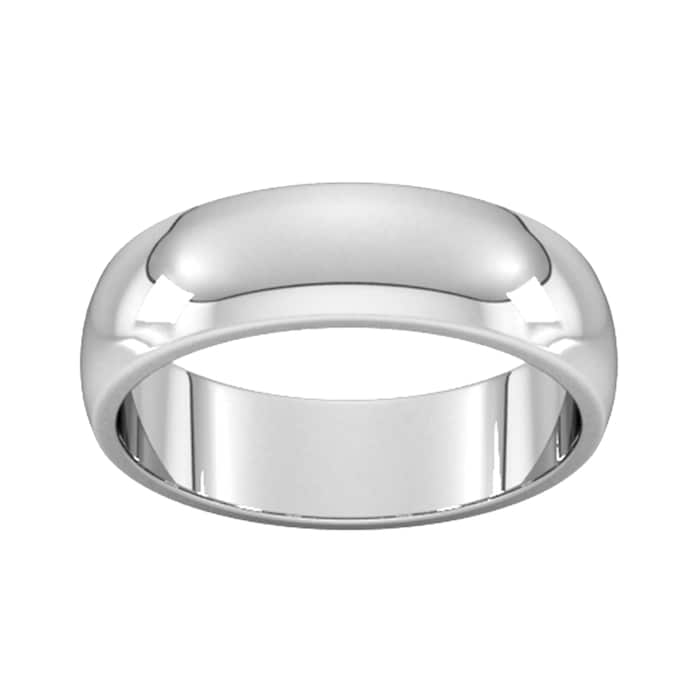 Goldsmiths 6mm D Shape Heavy Wedding Ring In Sterling Silver - Ring Size Q