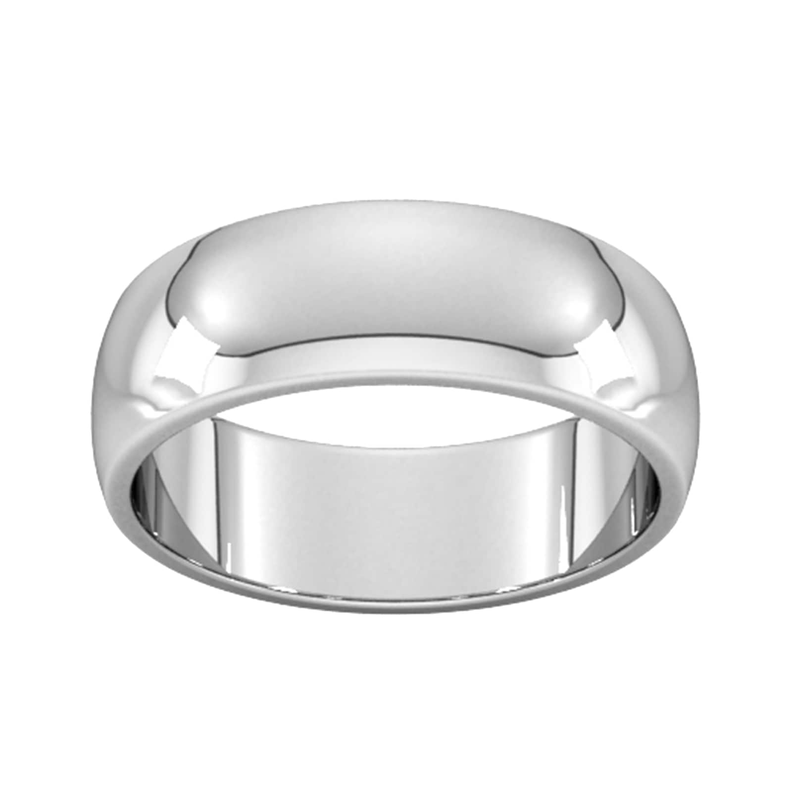 Goldsmiths 7mm D Shape Heavy Wedding Ring In 9 Carat White Gold Goldsmiths 7mm D Shape Heavy Wedding Ring In 9 Carat White Gold