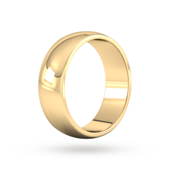 Goldsmiths 7mm D Shape Heavy Wedding Ring In 9 Carat Yellow Gold