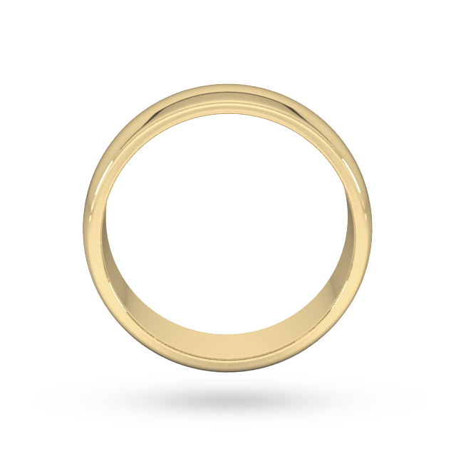 Goldsmiths 7mm D Shape Heavy Wedding Ring In 9 Carat Yellow Gold