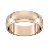 Goldsmiths 7mm D Shape Heavy Wedding Ring In 9 Carat Rose Gold