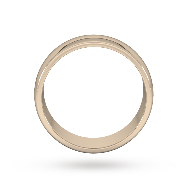 Goldsmiths 7mm D Shape Heavy Wedding Ring In 9 Carat Rose Gold - Ring Size G