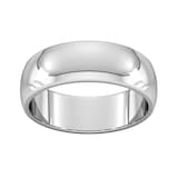 Goldsmiths 7mm D Shape Heavy Wedding Ring In 18 Carat White Gold - Ring Size Q