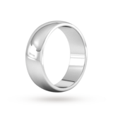 Goldsmiths 7mm D Shape Heavy Wedding Ring In 18 Carat White Gold
