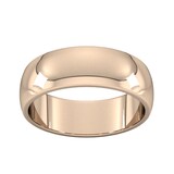 Goldsmiths 7mm D Shape Heavy Wedding Ring In 18 Carat Rose Gold - Ring Size U