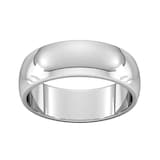 Goldsmiths 7mm D Shape Heavy Wedding Ring In 950 Palladium - Ring Size P