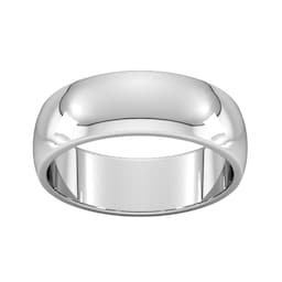 08308187 - 7mm D Shape Heavy Wedding Ring In 950 Palladium