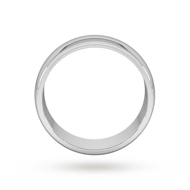 Goldsmiths 7mm D Shape Heavy Wedding Ring In 950 Palladium - Ring Size P