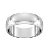 Goldsmiths 7mm D Shape Heavy Wedding Ring In Platinum