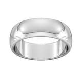 Goldsmiths 7mm D Shape Heavy Wedding Ring In Sterling Silver - Ring Size Q