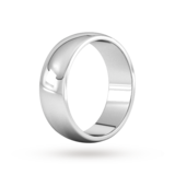 Goldsmiths 7mm D Shape Heavy Wedding Ring In Sterling Silver