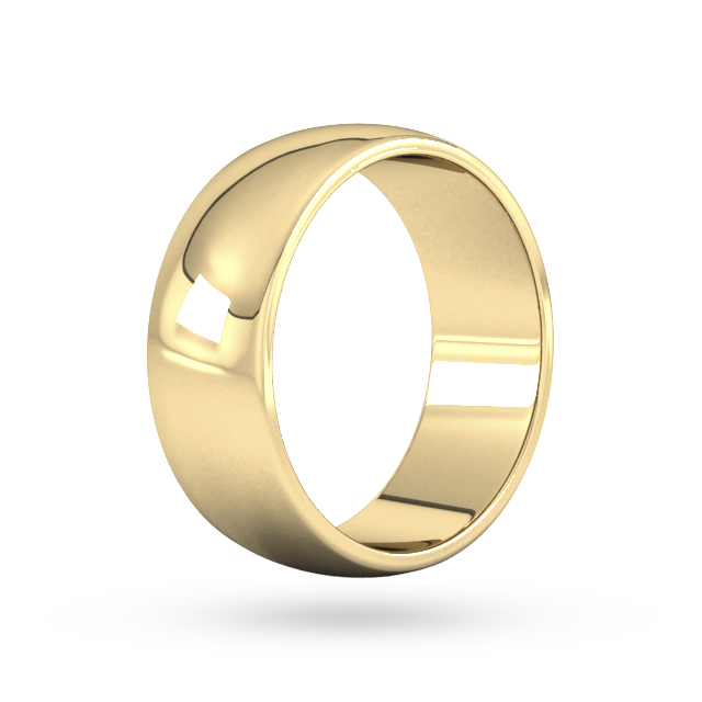 Goldsmiths 8mm D Shape Heavy Wedding Ring In 9 Carat Yellow Gold Goldsmiths 8mm D Shape Heavy Wedding Ring In 9 Carat Yellow Gold