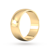 Goldsmiths 8mm D Shape Heavy Wedding Ring In 9 Carat Yellow Gold - Ring Size R