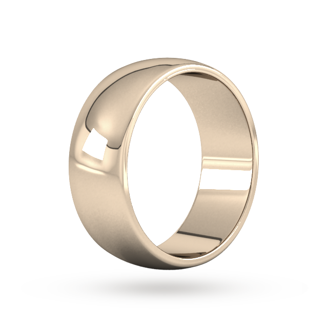 Goldsmiths 8mm D Shape Heavy Wedding Ring In 9 Carat Rose Gold