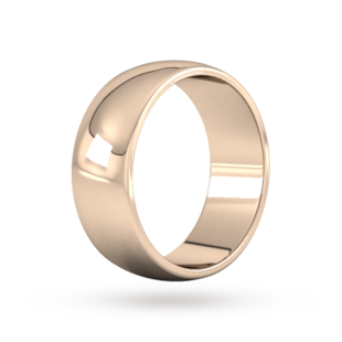 Best Luxury 
8mm D Shape Heavy Wedding Ring In 18 Carat Rose Gold