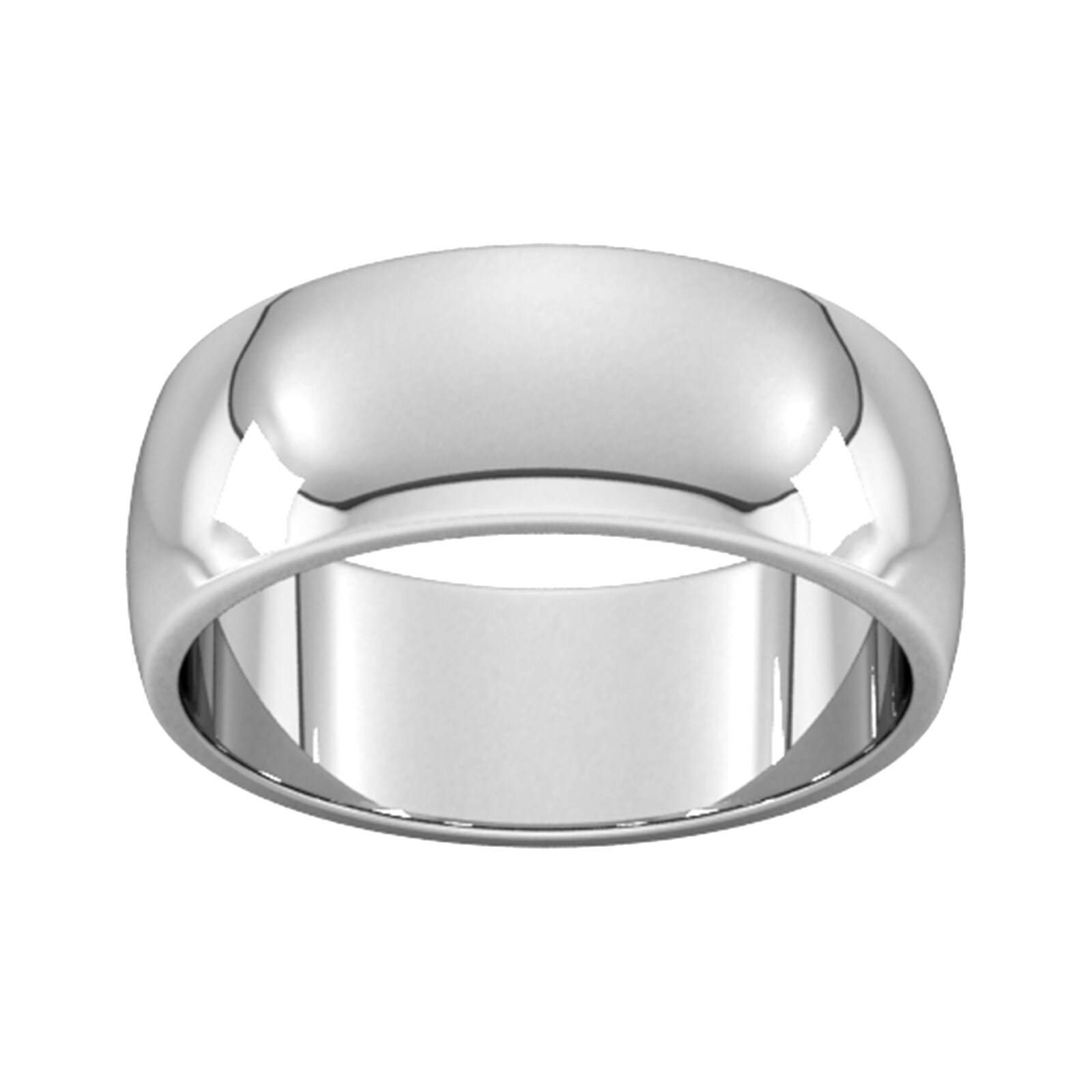 Goldsmiths 8mm D Shape Heavy Wedding Ring In Platinum Goldsmiths 8mm D Shape Heavy Wedding Ring In Platinum