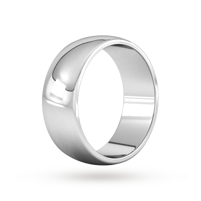 Goldsmiths 8mm D Shape Heavy Wedding Ring In Platinum
