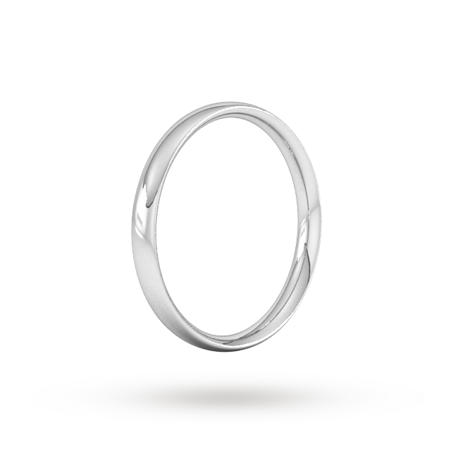 Goldsmiths 2.5mm Traditional Court Standard Wedding Ring In 9 Carat White Gold - Ring Size H Goldsmiths 2.5mm Traditional Court Standard Wedding Ring In 9 Carat White Gold - Ring Size H