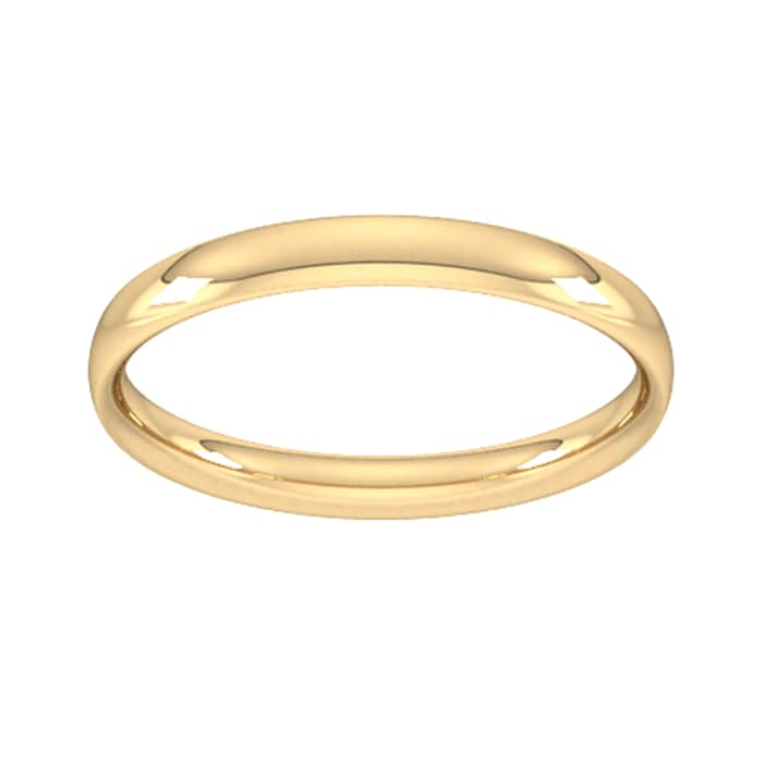 Goldsmiths 2.5mm Traditional Court Standard Wedding Ring In 9 Carat Yellow Gold