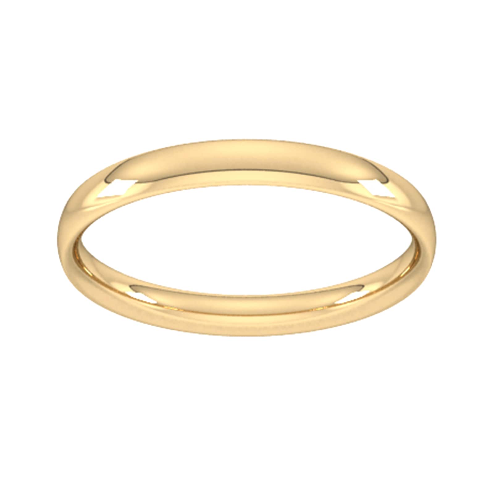 Goldsmiths 2.5mm Traditional Court Standard Wedding Ring In 9 Carat Yellow Gold
